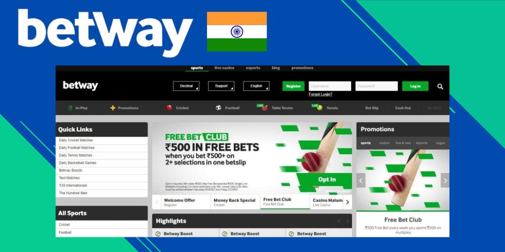 Betway India sports betting sites features review