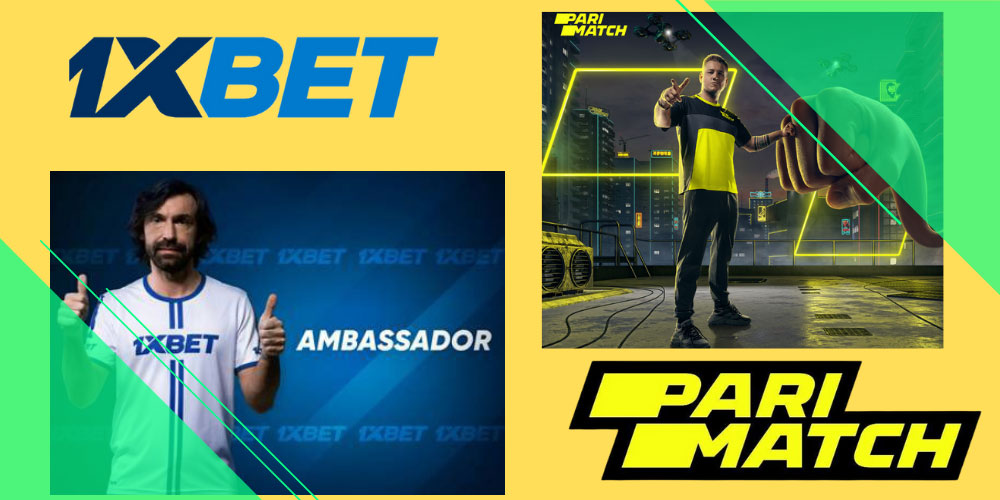 bookmakers Parimatch and 1xbet